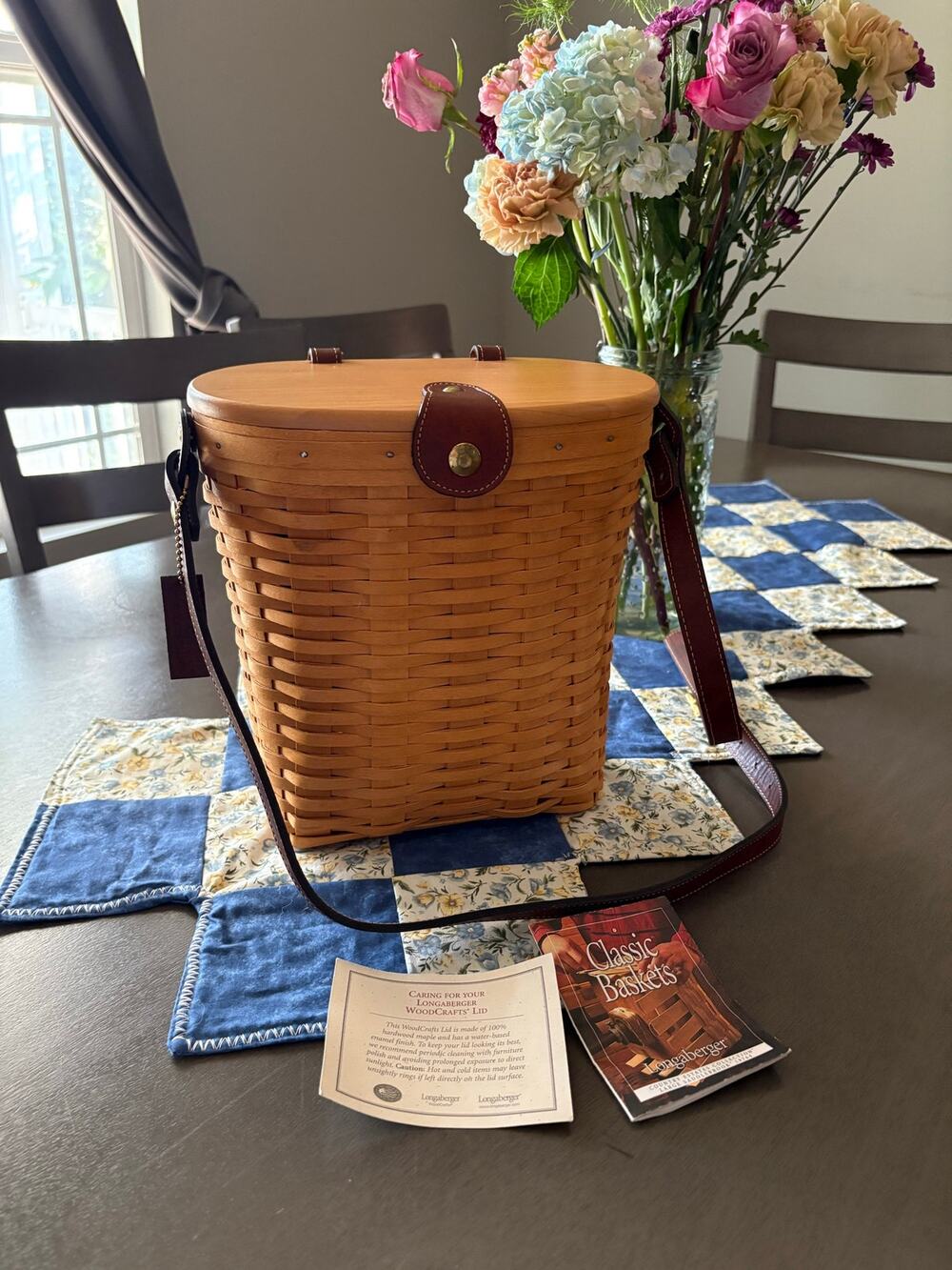 Rare Vintage Longaberger Country Estate Collection Large Saddlebrook Purse
